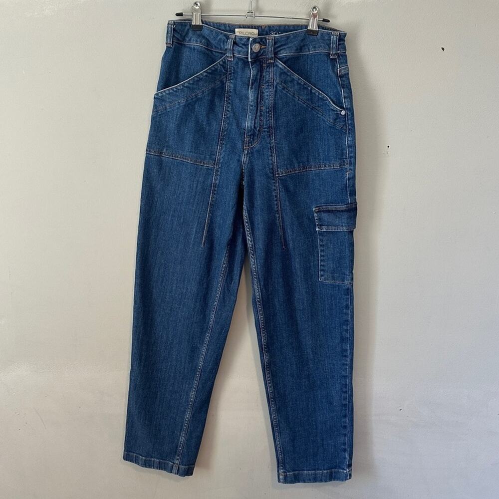 Pilcro Mid-Rise Slim Straight Leg Jeans Cargo Pockets 30